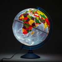 Глoбус физико-политический рельефный &laquo;Классик Евро&raquo;, диаметр 320 мм, с подсветкой, Крым в составе РФ