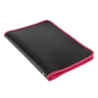 Папка пластиковая А4, 325 х 230 х 25 мм, молния вокруг, Calligrata "Офис", ПМ-А4-11, 0.5 мм, цветная, текстура "песок", Black чёрная/малиновая