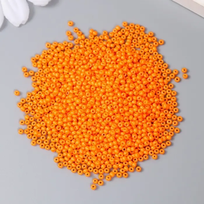 Бисер стекло 12/0 "Тыквенный" 15 гр