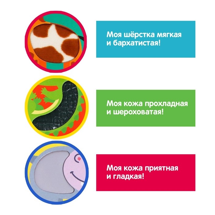 Развивающий набор &laquo;Животные Африки&raquo;, тактильные карточки