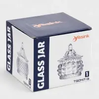 Конфетница с крышкой "Икринка" 7,5х9,5 см, прозрачная