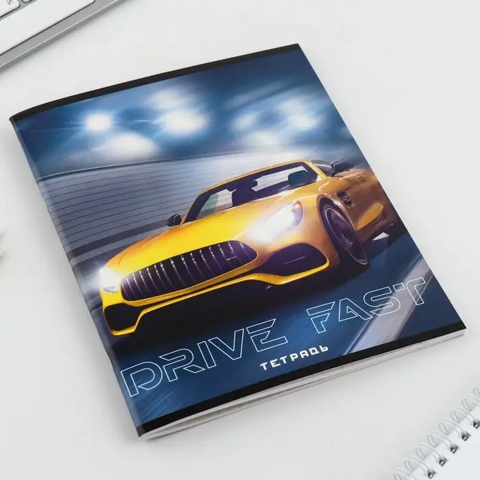 Тетрадь в клетку, 48 л., А5, на скрепке, блок №2 &laquo;Машины&raquo; МИКС