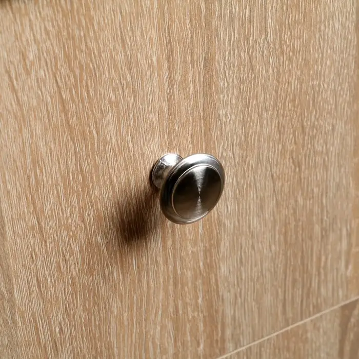 Ручка-кнопка ТУНДРА, d=30 мм, цвет матовый никель