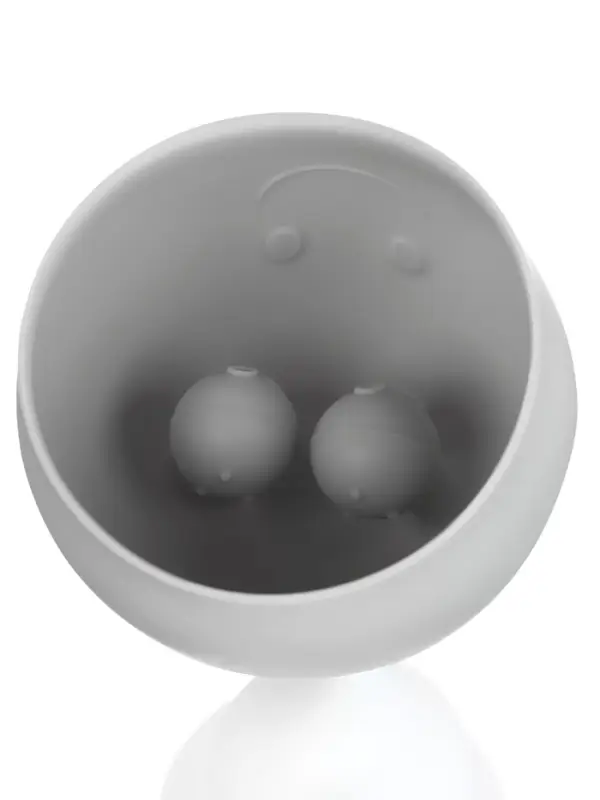 Прорезыватель силиконовый для зубов с погремушкой 3 в 1 M&B &laquo;Зайка&raquo;, серый