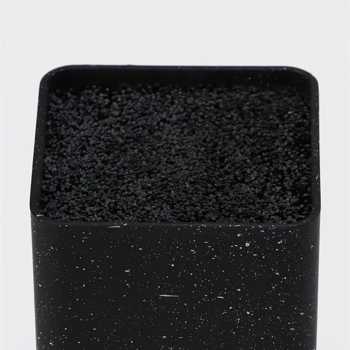 Подставка для ножей с наполнителем Доляна &laquo;Зефир&raquo;, 22&times;10 см, цвет чёрный