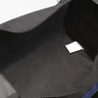 Сумка дорожная на молнии, 3 наружных кармана, длинный ремень, цвет чёрный/синий