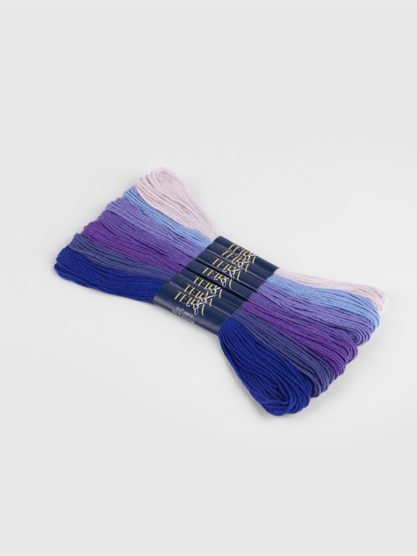 Набор ниток мулине хлопок 8&plusmn;1м (наб 7шт цена за наб) cпектр фиолетовый TR