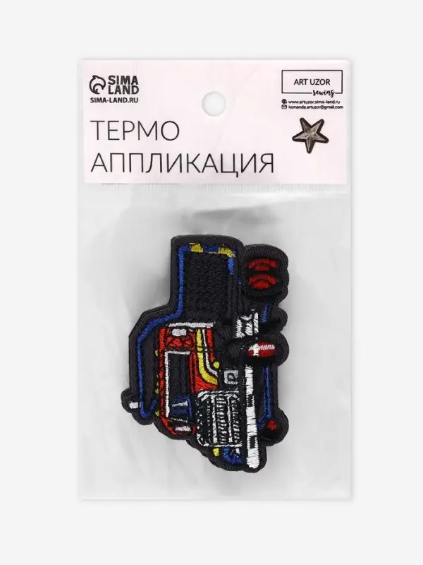 Термоаппликация &laquo;Грузовик&raquo;, 4.9&times;7 см, серая