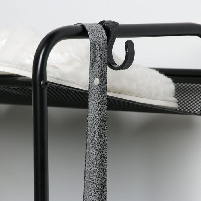 Ложка для обуви Доляна, с крючком, 42&times;4 см, покрытие антик серебро