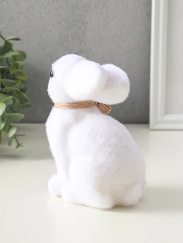 Сувенир пасхальный "Белый заяц с бантиком" 8х13х15 см