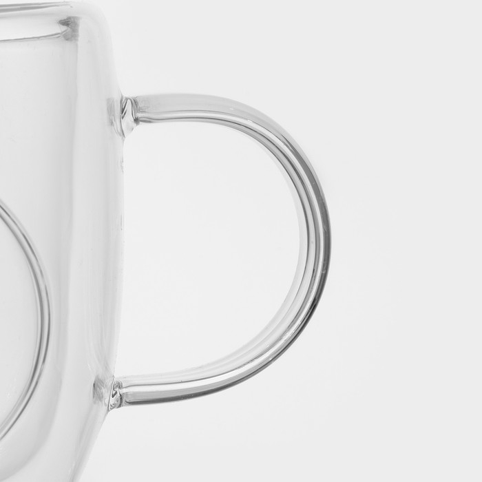 Кружка стеклянная с двойными стенками &laquo;Панда&raquo;, 300 мл