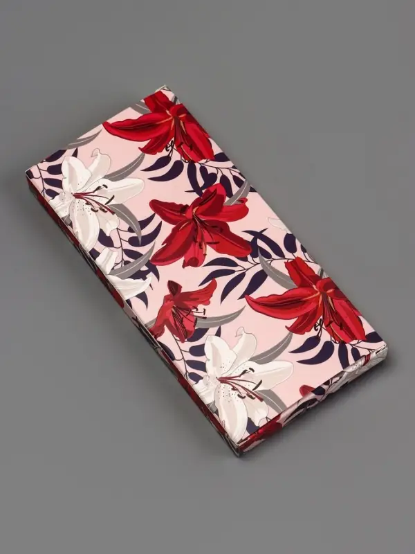 Подарочная коробка под плитку шоколада, с окном &laquo; Лилии&raquo;, 17&times;8&times;1.4 см