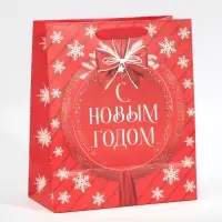 Пакет подарочный новогодний ламинированный &laquo;Красочный Новый год&raquo;, ML 23 х 27 х 11.5 см