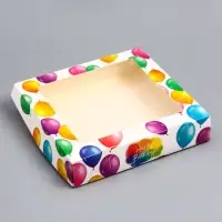 Коробка складная Happy Birthday, 20&times;20&times;4 см