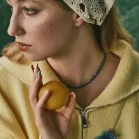 Чокер из бисера &laquo;Хрусталь&raquo;, морской в серебре, 37 см + 5 см доп, цепочка