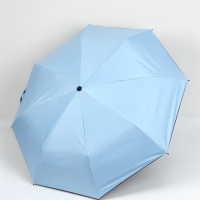 Зонт механический &laquo;Однотонный&raquo;, эпонж, 3 сложения, 8 спиц, R = 50/54 см, D = 108 см, цвет МИКС