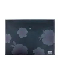 Папка-конверт на кнопке формат А4 180мкр блестящая МИКС Цветы  (штрихкод на штуке)