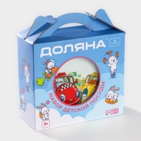 Набор детской посуды из керамики Доляна &laquo;Такси&raquo;, 3 предмета: кружка 230 мл, миска 400 мл, тарелка d=18 см
