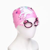 Набор детский &laquo;Минни&raquo;, в комплекте шапка, очки для плавания, мешок