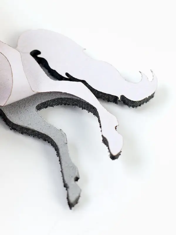 Декор "Лошадки" на клеевой основе, цвет графит, набор 6 шт.