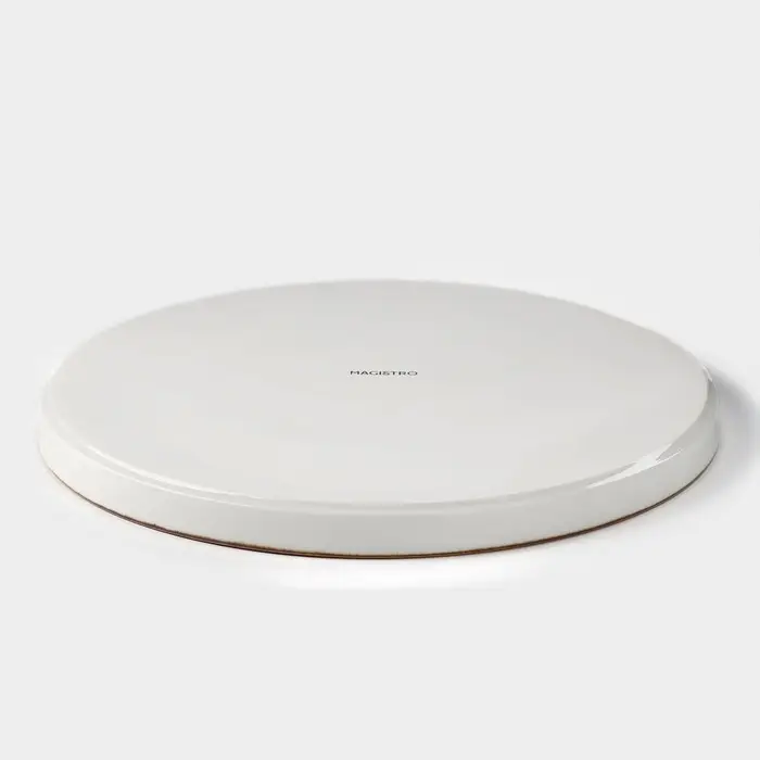 Тарелка с бортиком Magistro &laquo;Церера&raquo;, d=25.5 см, фарфор, белая