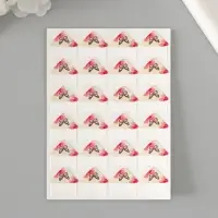 Набор уголков с кармашком для фотографий 24 уголка "Бабочки" МИКС 12,5х9 см