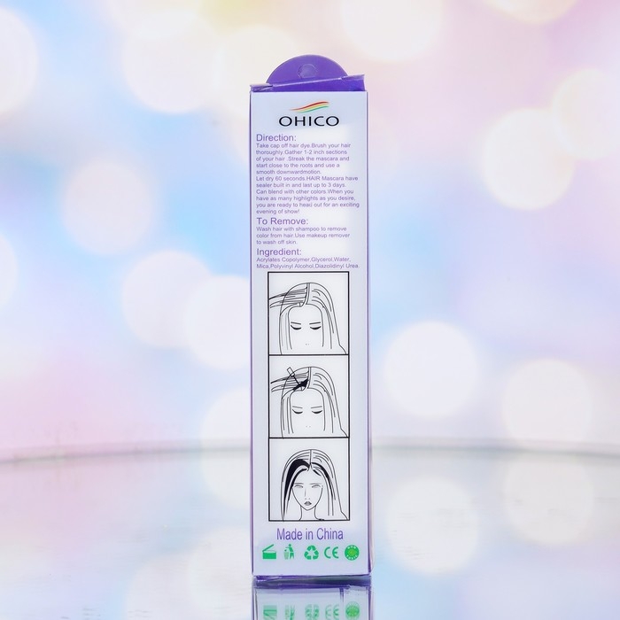 Карандаш-мелок для волос, 1 шт, голубой