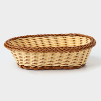 Корзинка для подачи овальная Доляна &laquo;Молочный шоколад&raquo;, 25&times;17 см, цвет молочный