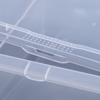 Ящик для хранения с крышкой, 25 л, 53&times;37&times;18 см, цвет прозрачный