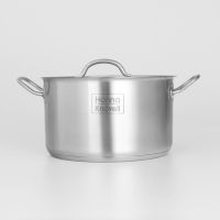 Кастрюля из нержавеющей стали Hanna Kn&ouml;vell с крышкой, 5 л, d=22 см, h=13 см, толщина стенки 0,6 мм, индукция