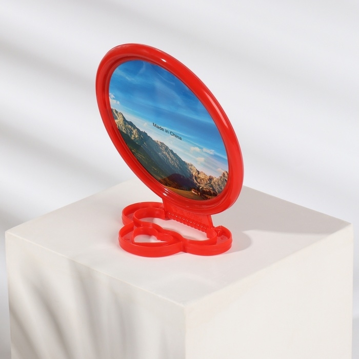 Зеркало настольное - подвесное &laquo;Круг&raquo;, d зеркальной поверхности 9,5 см, цвет МИКС