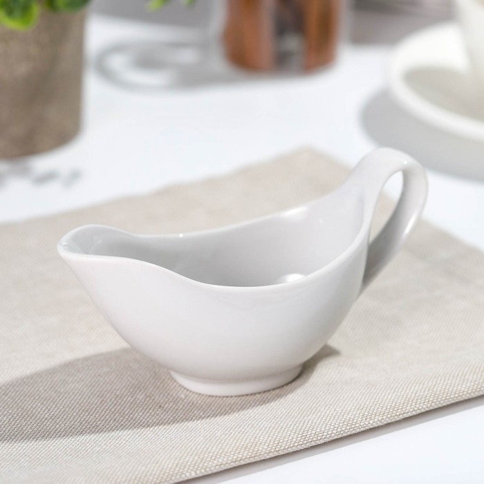 Соусник &laquo;Белый&raquo;, 100 мл, фарфор