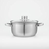 Кастрюля из нержавеющей стали Доляна &laquo;Гретте&raquo;, 2,3 л, d=18 см, с крышкой, капсульное дно, индукция
