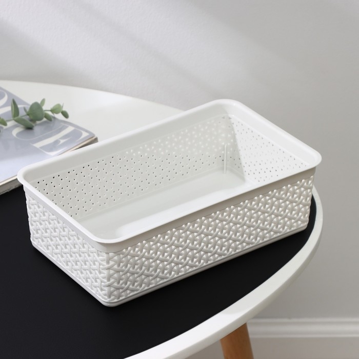 Корзинка универсальная Wenge, 2,25 л, 25,7&times;15,8&times;8 см, цвет светло-серый