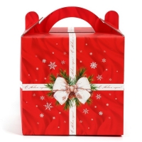 Коробка кондитерская с окном, сундук, &laquo;С Новым годом!&raquo;, 20 х 20 х 20 см,