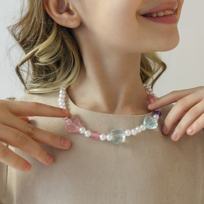 Набор детский &laquo;Выбражулька&raquo; 2 предмета: бусы, браслет, влюблённость, цветной