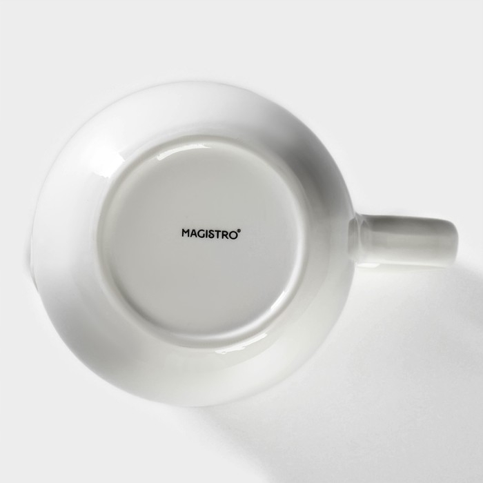Кувшин для воды фарфоровый Magistro &laquo;Бланш&raquo;, 1,6 л, 15&times;18 см, цвет белый