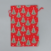 Мешочек подарочный холща &laquo;Дарю тебе&raquo;, ёлки, 16 х 24 см +/- 1.5 см, Новый год