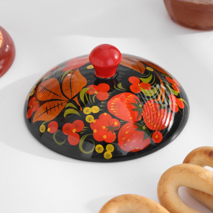 Сахарница &laquo;Ягодка&raquo;, 11х12 см, хохлома, микс