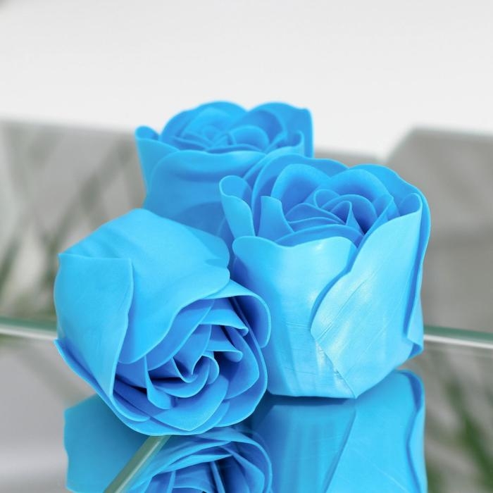 Мыльные розочки, синие, набор 3 шт.