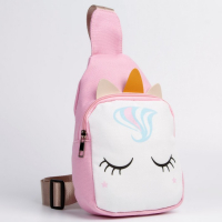 Сумка детская для девочки через плечо "Волшебный единорог", на молнии, цвет розовый