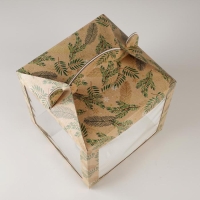 Коробка кондитерская с окном, сундук, &laquo;Сказка&raquo; 20 х 20 х 20 см, Новый год