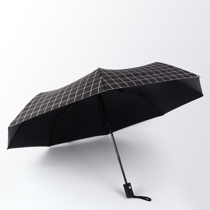 Зонт автоматический &laquo;Carbriet&raquo;, ветроустойчивый, 3 сложения, 8 спиц, R = 48/55 см, D = 110 см, цвет чёрный