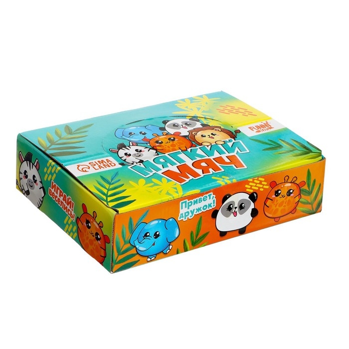 Мяч детский мягкий &laquo;Кругляшки&raquo; 6,3см, , в шоубоксе