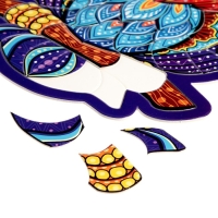 Фигурный пазл в рамке &laquo;Сова&raquo;, на подложке, 76 деталей