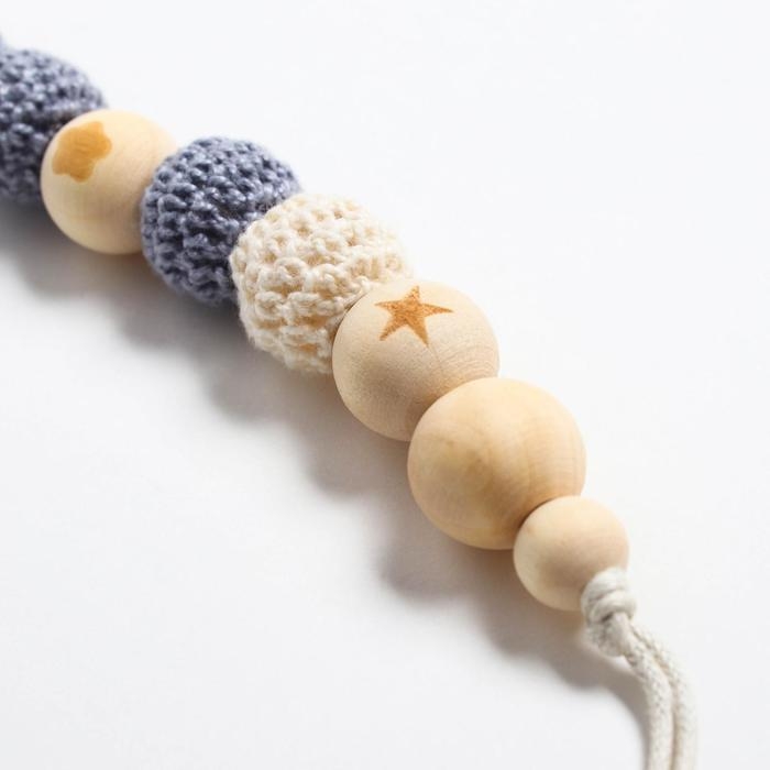 Держатель для соски - пустышки &laquo;Звезда&raquo;, деревянный