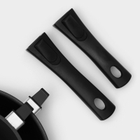 Набор кухонной посуды &laquo;Традиция №1&raquo;, антипригарное покрытие, крышка, цвет чёрный