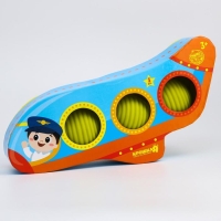 Набор развивающих тактильных мячиков &laquo;Самолет&raquo;, с пищалкой, 3 шт, Крошка Я