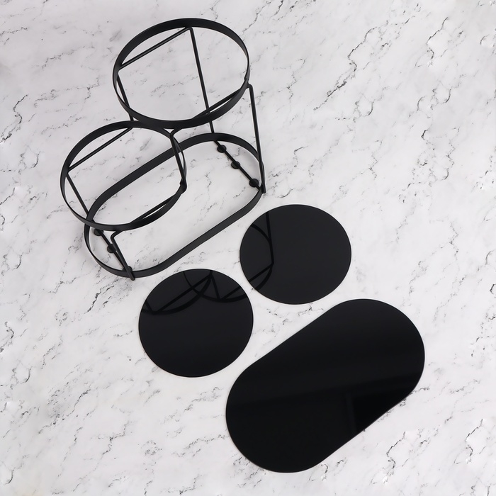 Органайзер для хранения, 3 секции, 30 &times; 17 &times; 26,5 см, цвет чёрный