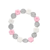 Браслет детский &laquo;Выбражулька&raquo; цветочки нежные, цвет бело-розовый